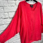 Eileen Fisher Vintage Womens Skirt Set Silk Bright Pink Size M Long Sleeve Wrap Photo 3