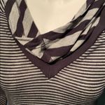 Athleta  gray striped long sleeve cowl neck hoodie Photo 3