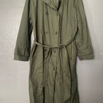 Banana Republic  Green Trench Coat Size Large Petite Photo 2