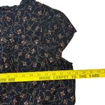 Free People Women's Floral PrintRomper Button Front Short Sleeve Black Size S Photo 11