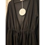 Princess Polly NWT  Chiara Party Long Sleeve Wrap Mini Dress Black Glitter Sz S/M Photo 2