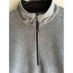 L.L BEAN Gray Pullover Jacket 1/4 Zip with Pockets Cozy Warm Comfy Activewear Size L Photo 3