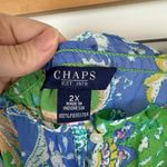 CHAPS Womens Multicolor Paisley Sheer Blouse in Green Sz 2X | Sheer Lightweight Photo 9