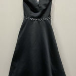 Jessica McClintock Gunne Sax Black Vintage Gown Party Dress Sz 1 Satin Photo 0
