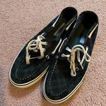 Sperry EUC TOP-SIDER BISCAYNE NAVY/GREEN PLAID BOAT SHOES WOMENS 8.5M Photo 0
