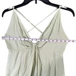 Blue Blush  Y2K Babydoll Top Women L Light Green Knot Front Crisscross Strap Soft Photo 4
