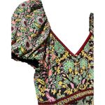 Alice + Olivia Dana Puff Sleeve Fit & Flare Mini Dress Floral Boho Chic Size 4 Photo 3