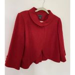 Chelsea & Theodore Red 3/4 Sleeve Lined Blazer Stylish Work Casual Jacket Sz L Size L Photo 10