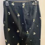 Urban Outfitters Womens Black Pants S Small 26” Embroidered Flowers Allover Photo 5