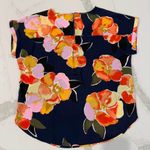 Maurice's Maurice’s Delton Floral Zipper Back Short Tab Sleeve Blouse Womens Small Relaxed Photo 5