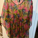 Vibrant Pink and Green Sheer Cover Photo 1