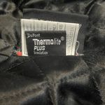 Andrew Marc  black leather belted jacket coat with zipper woman size large Photo 7