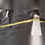 Ny&co NWT Lena NY&C Black Glitter V-Neck Top Long Sleeve Size:L Photo 3