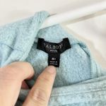 Talbots Micro Fleece Funnel Neck Top Blue Womens Size Mp Button Back Pullover Photo 3