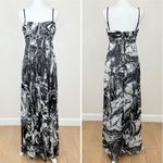 BCBGMAXAZRIA  Strapless Silk Evening Gown Black & White Rhinestone Embellished Photo 11