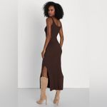 Lulus New Layer Lover Brown Ribbed Knit Tank Dress Sleeveless Side Slit Size XXL Photo 8