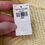Abercrombie & Fitch  Yellow Cream V-Back Chunky Knit Sweater Photo 5