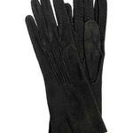 NWT Vintage Black Suede Leather Gauntlet Gloves Photo 0