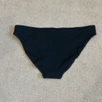 Aerie NWT  Ribbed Bikini Bottom Women's True Black Swim Bathing Suit Size L Photo 3