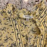 Max Studio  Flowy Ruffle Collar Tiered Yellow Floral Maxi Dress  medium Photo 5