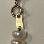 10k Yellow Gold genuine Pearl Necklace signed MP 20” Photo 2