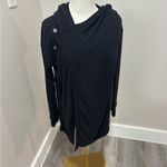 Free People Black Asymmetrical Button Cardigan Photo 4