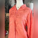 Okief & Okief Coral Floral Silk Blend Button Photo 1