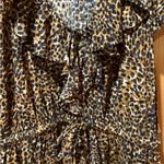 Old Navy  Waist Defined Ruffle Trim Mini Dress Leopard print women’s Large NWT Photo 2