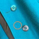 Vintage Coat Women’s‎ Teal Union Made Button Up Car Coat Cuffs Retro 90s Size 14 Photo 8