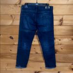 ZARA  patchwork distressed crop jeans Photo 5