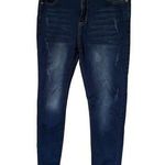 SheIn Jeans Adult Women's Large Blue Denim Boyfriend Distressed Mid Rise Casual Photo 0