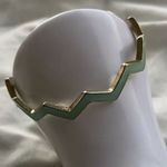 Vintage Blue Enamel Gold Tone Metal Bangle & South Western Chain Bracelet Sz 8 Photo 13