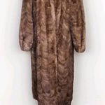 Vintage Long Brown Mink Sections Fur Coat Mint Size undefined Photo 0