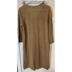 J. JILL Linen blend dress long tunic beach coverup Brown summer sweater Sz S Photo 5