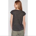 Joie 💕💕 Neyo Scoop Neck Cap Sleeve T-shirt 100% Linen ~ Dark Heather Grey Large Photo 2
