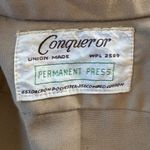 Vintage ‘70s Conqueror / Long Beach Uniform Co. Tan Button Down Work Shirt Size XXS Photo 4