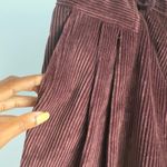 See By Chloe Corduroy Shorts Womens 42 Pleated High Waist Maroon Casual Photo 8
