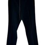 Moschino  Black Seamless Side Zip Tie Front‎ Straight Leg Trouser Pants Size 4 Photo 0