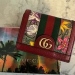 Gucci Floral Ophidia Supreme GG Canvas Card Case Wallet Photo 0