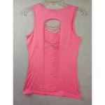 Miss Popular Hot‎ pink tank top size small cut back neon Photo 6