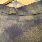 Lucky Brand  Olive And‎ Black Plaid Button Down Shirt Size Medium Photo 3