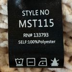 POL Chenille Chunky Knit Cowl Neck Peplum Oversized Sweater Ivory Bohemian Small Photo 5