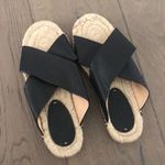 NWOB Saludos leather cross strap sandal Black Size 8 Photo 0