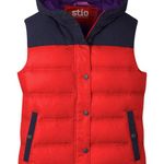 Stio Vibrant Red and Deep Navy Hooded Vest Size undefined Photo 0