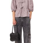 Ganni Floral Cotton Poplin Top Photo 0