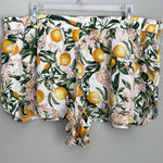 Anthropologie By Size XL Lemon Print Flowy Silky Pajama Shorts Novelty Photo 0