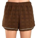 Tory Burch Sport Brown Pull On High Rise Activewear Jacquard Terry Shorts Sz XS Photo 0