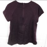 Finders Keepers  Size Small Plum Purple Zip Back Short Sleeve Top Blouse Photo 4