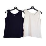 Lands' End  100% cotton scoop neck tank bundle size small/MP Photo 1