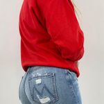 Vintage Turtleneck Sweatshirt With Ribbed Detailing Red Size undefined Photo 2